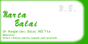 marta balai business card